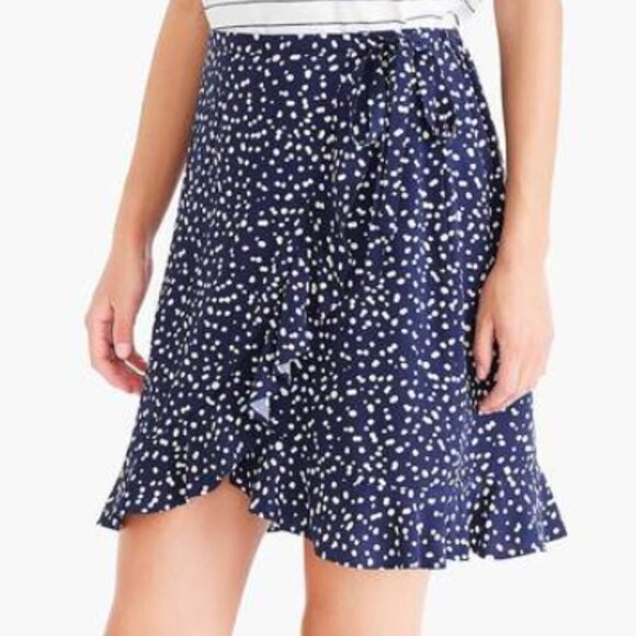 J. CREW Faux-Wrap Mini Skirt - Picture 1 of 8